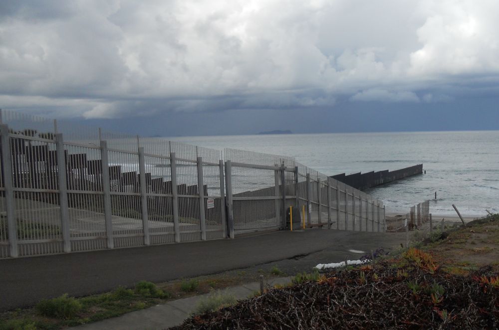 The Center for Immigration Studies U.S. - Mexico border tour begins here - in the Pacific Ocean