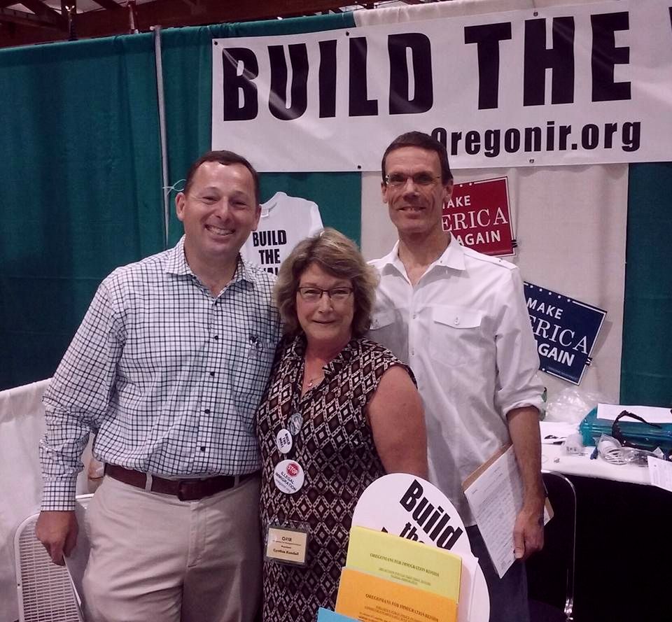Daniel Crowe, candidate for Attorney General and OFIR VP Rick LaMountain help out ini the OFIR booth.