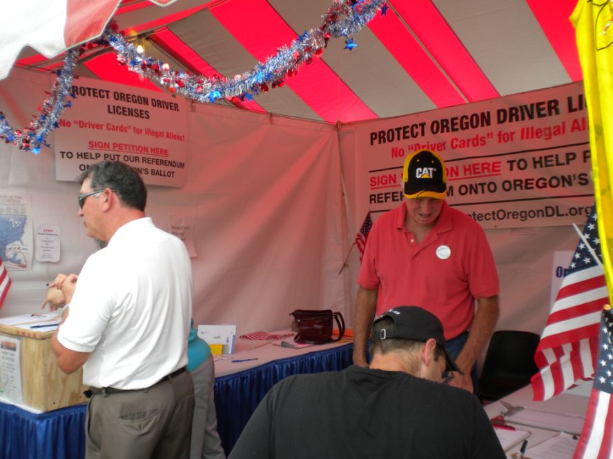 Protect Oregon Driver Licenses booth - Oregon State Fair