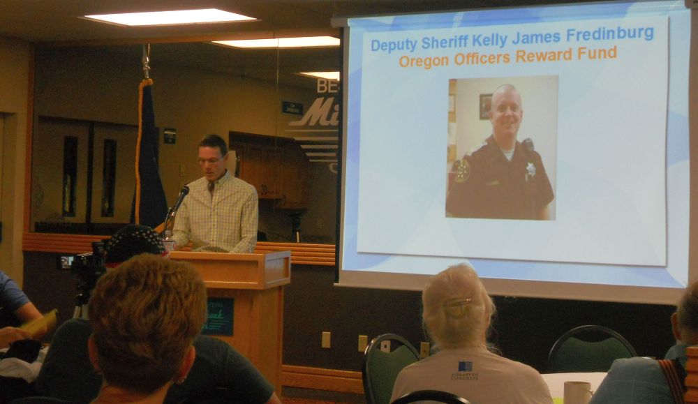 OFIR VP Rick LaMountain explains the tragic death of Sheriff Deputy Kelly Fredinburg - and OFIR's contribution to the Reward fund