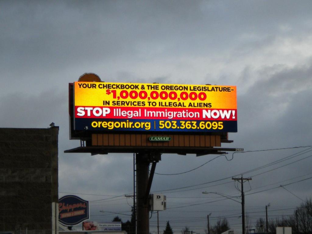 Oregon taxpayers pay $1,000,000,000 in services to illegal aliens
