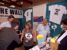 Colm Willis, candidate for Congress - to retire Kurt Schrader - dropped by the OFIR booth to say hello