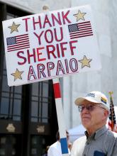 A proud American tells Sheriff Arpaio thank you