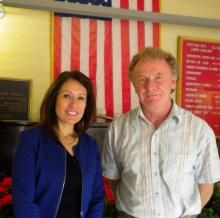 Maria Espinoza with District 18 candidate David Darnell