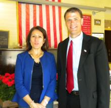 Maria Espinoza and Congressional candidate Mark Callahan