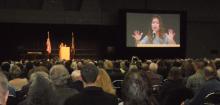 Michelle Malkin passionatley addresses the Freedom Rally crowd.
