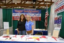Radio personality Denise Quinn Nanke and Gayle Dyer volunteered  together in the OFIR booth last year, too!